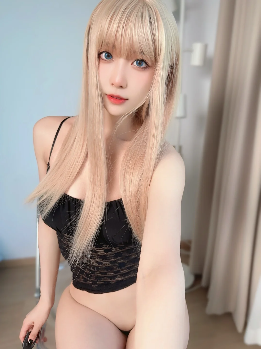 布丁大法 - 黑色吊带 [27P,5V-324MB] tg@simisebaisi 【丝足阁】001.webp